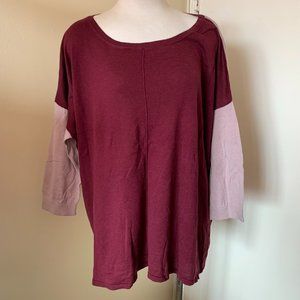 OLD NAVY DROPPED SHOULDER THIN SWEATER TOP COTTON VISCOSE BLEND SIZE XXL NWT